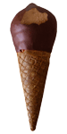 Mini Cocoa Ice Cream Cone Covered with Dark Chocolate