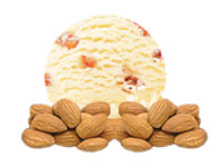 Parfait Ice Cream Vanillia with almonds